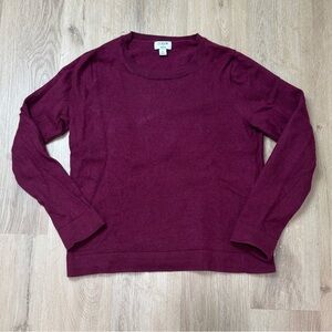 J. Crew Burgundy Crew Neck Sweater